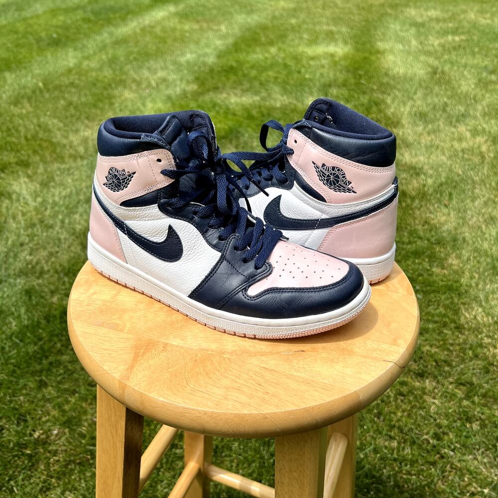 Jordan Pink and Blue Athletic Shoes